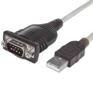 Convertidor Adaptador Serial A Usb Manhattan 1.8m Db9 Com Color Negro Convertidor Adaptador Serial A Usb Manhattan 1.8m Db9 Com Color Negro