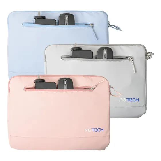Funda Notebook Bolsillo Frontal Con Cierre Premium Colores 