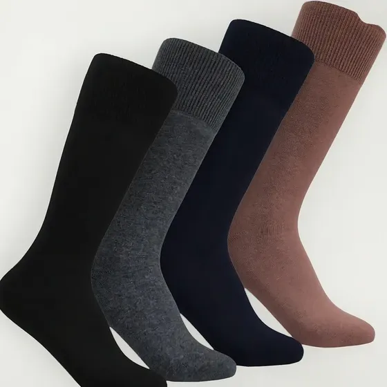 12 Pares Calcetín Largo Diabético Hombre Sin Costura