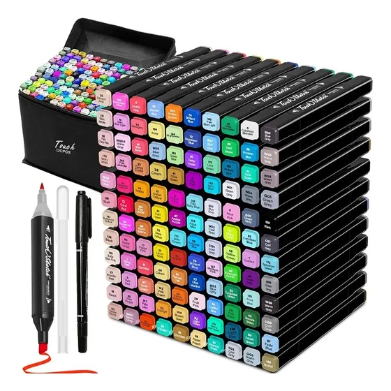 Estuche Set De Marcadores Touch Doble Punta 120 Colores