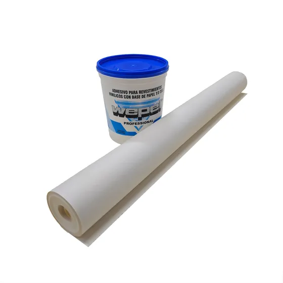 Combo 1 Rollo Papel Base + 1 Kg Adhesivo Para Empapelar