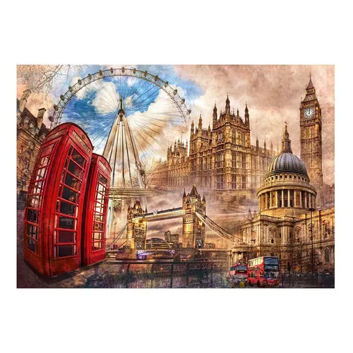 Puzle Vintage London de 1500 piezas - Clementoni
