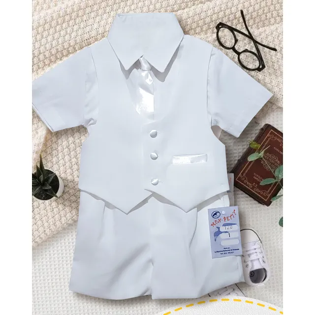 Conjunto De Bebé Con Corbata Marca Mon-petit 