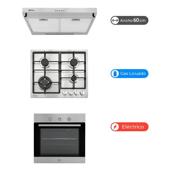 Kit Cocina Gas Licuado Hannover Pro Inox