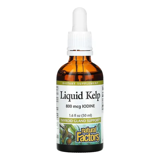 Kelp Líquido Natural Factors, 50 Ml, 1.6 Onzas Líquidas