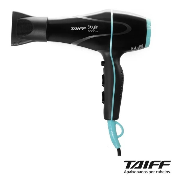 Secador De Cabelo Style Black 2000w 220v Preto Taiff Secador De Cabelo Style Black 2000w 220v Preto Taiff