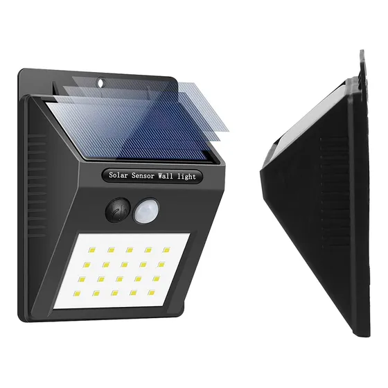 Lampara Led C/ Panel Solar Y Sensor De Movimiento