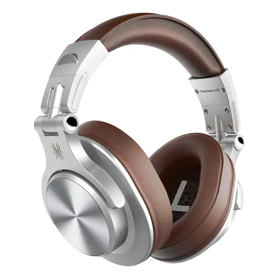 Fone De Ouvido Sem Fio Oneodio Fusion A70 Dj Bluetooth Prata Cor Prateado