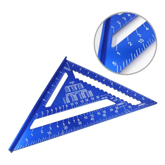 Esquadro Alumínio Triangular 12 Pol Carpintaria Marcenaria