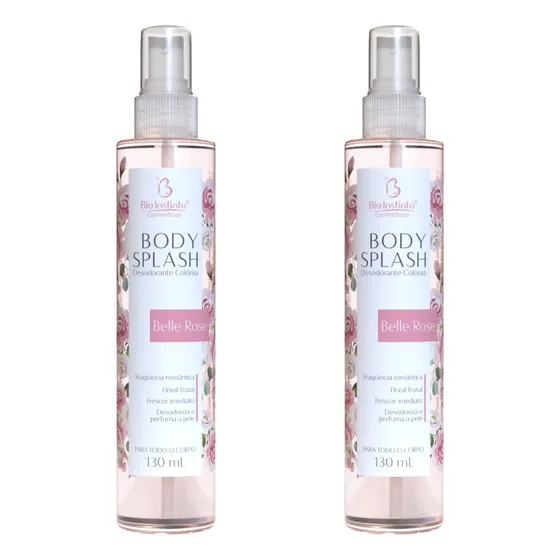 Kit 2 Colonia Femenina Body Splash Belle Rose - Bio Instinto