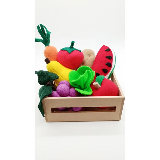 Frutas Y Verduras De Tela - Comida De Tela Para Jugar