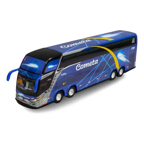 Miniatura Ônibus Viação Cometa Halley G7 Dd 4 Eixos Coleção.