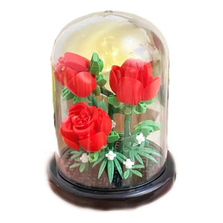 Ramos Eternos Rosas Set Bloques Construcción Flores Regalo Ramos Eternos Rosas Set Bloques Construcción Flores Regalo