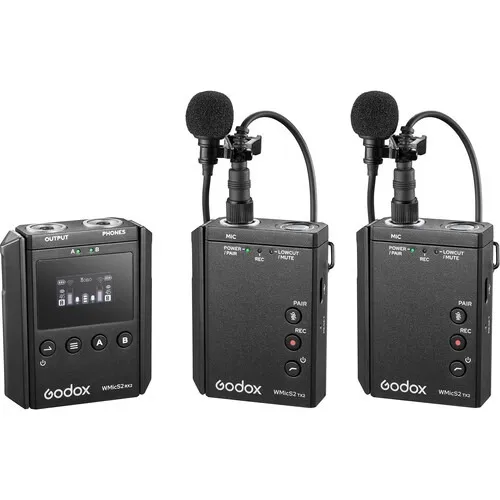 Kit Godox Micrófonos  Inalámbricos 1 Recept + 2 Transmisores