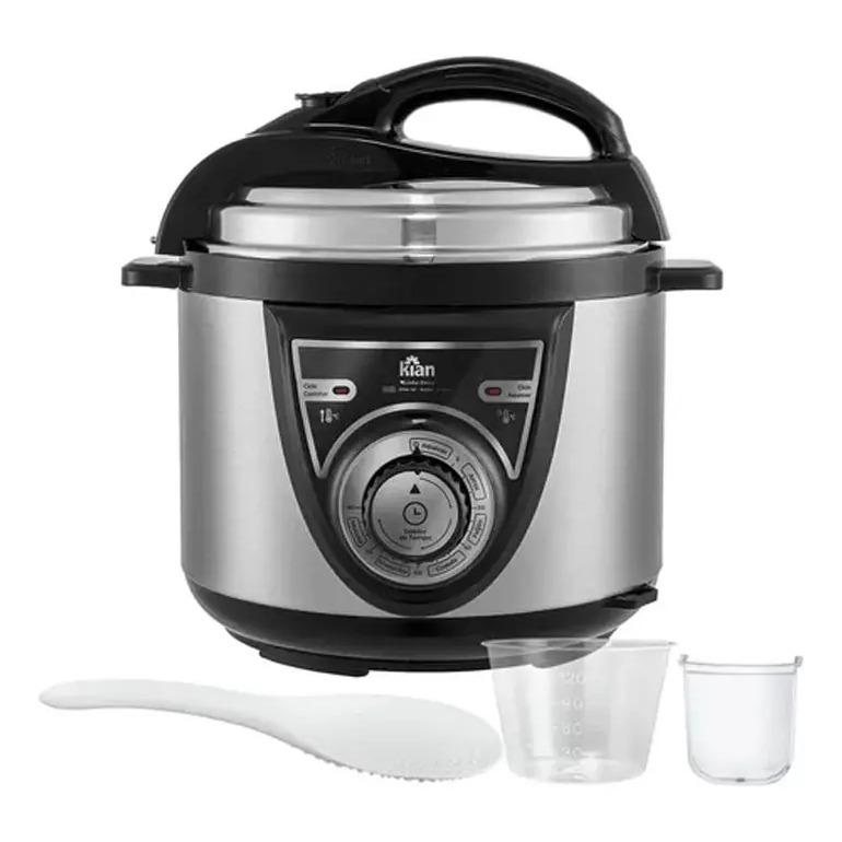 Panela De Pressão Elétrica Kian 4l Inox Acessórios Cor Prateado Frequência 50 Hz X 60 Hz