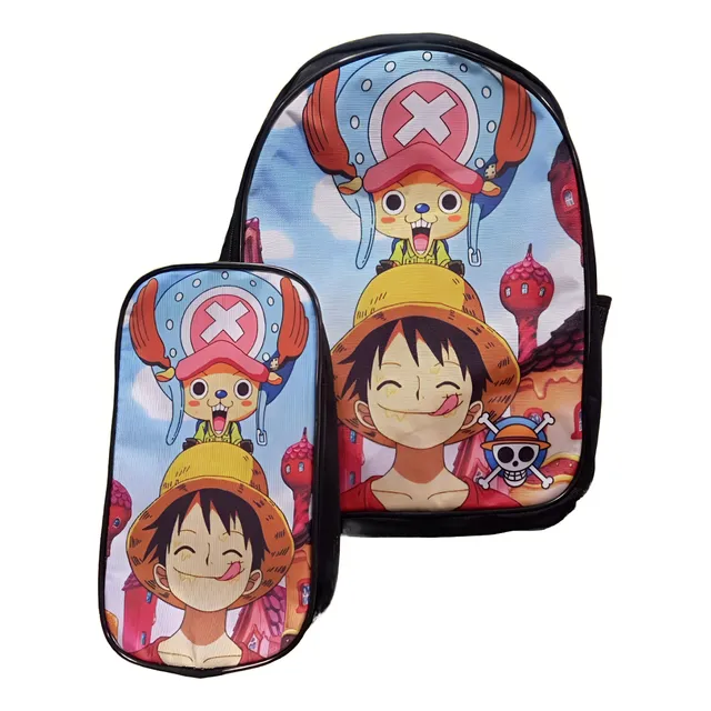 Mochila De One Piece, Incluye Cartuchera, Mochila De Luffy