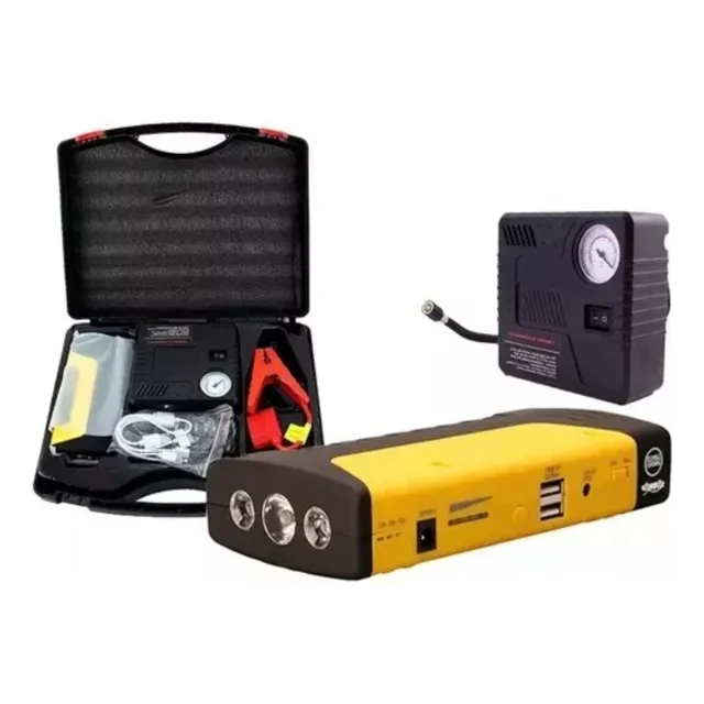 Arrancador Kit Auto/moto Cargador Bateria Portatil Compresor