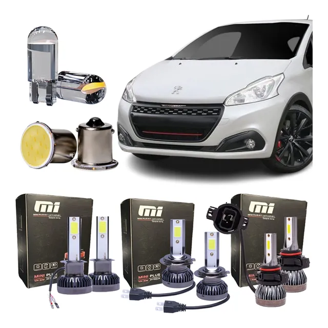 Lampara Cree Led Alta Baja Auxiliares T10 Stop Peugeot 208