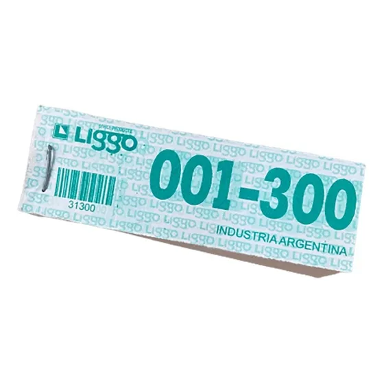 Talonarios De Números 1-300 Para Rifa Guardarropa X 1u.