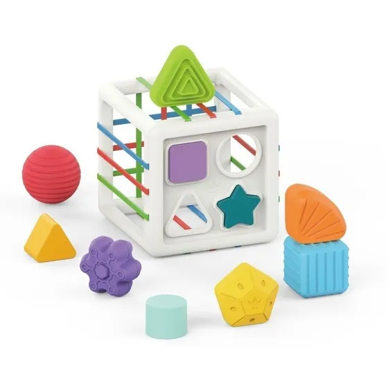 Cubo De Encaje Y Sensorial Montessori Color Multicolor