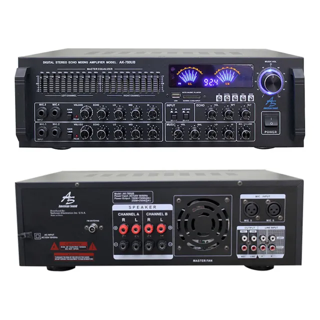 Amplificador De Sonido American Sound 2000watts Hi-fi