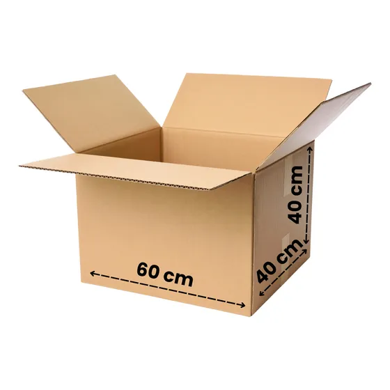 Cajas Carton Reforzadas Embalaje Mudanza 60x40x40 Color Marrón X10 Unidades
