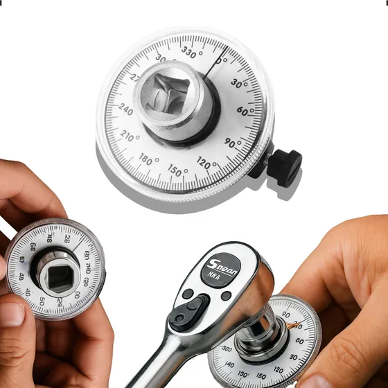 Medidor De Torque Angular 1/2  360° Graus Para Torquímetro