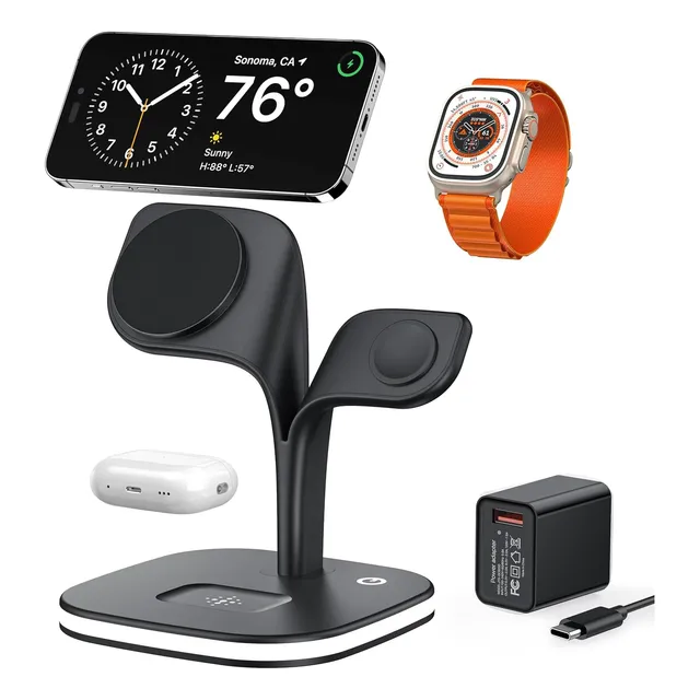 Base De Carga Inalámbrica Carga Rapida Para iPhone Qi