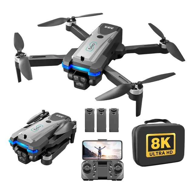 Mini Drone  Con 3 Cámara 4k Sin Escobillas 3 Baterías Remoto