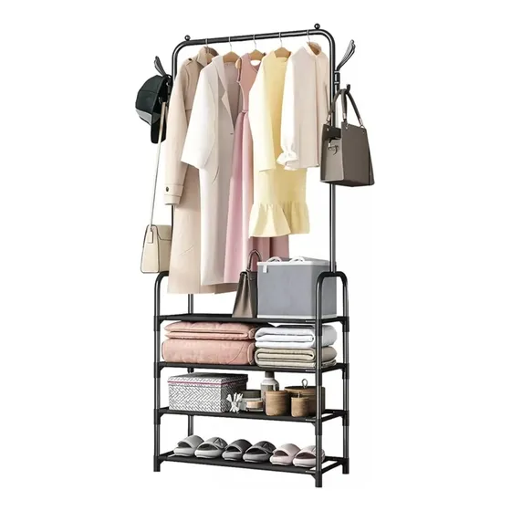 Zapatera Organizador De 4 Niveles Perchero Ropa Multifuncion