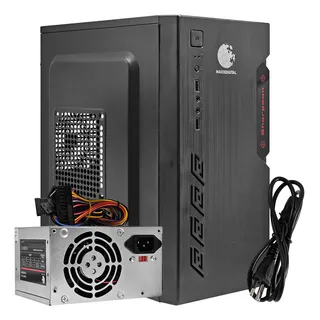 Gabinete Computador Com Fonte 200w Mid Mini Tower EscritĂłrio Cor Preto Gabinete Computador Com Fonte 200w Mid Mini Tower EscritĂłrio Cor Preto