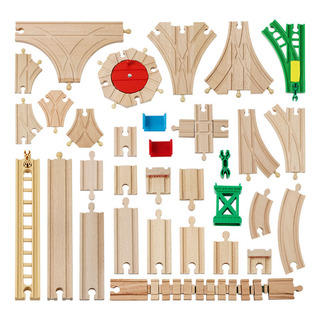 Set De Tren De Riel De Madera Edwone Con Doble Cóncava Set De Tren De Riel De Madera Edwone Con Doble Cóncava