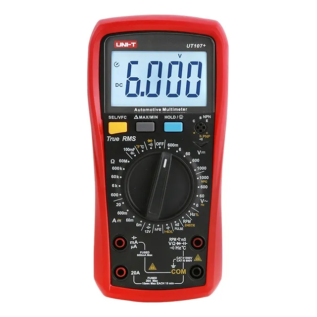 Tester Multimetro Automotriz Digital Vehículos Uni-t Ut107+