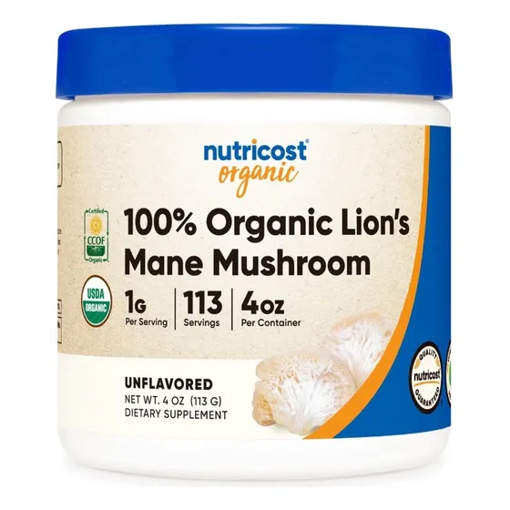 Melena De Leon Nutricost Lions Mane 113g Organica Import Usa