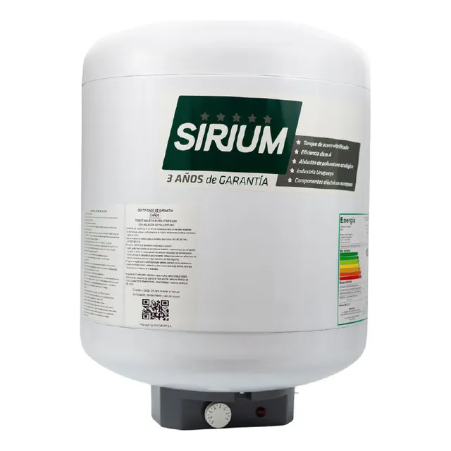 Calefon Sirium 30 Litros Acero