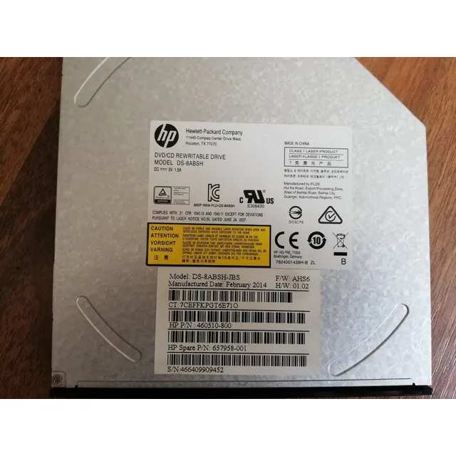 Reproductor Dvd/cd Hp Ds-8absh 1080p