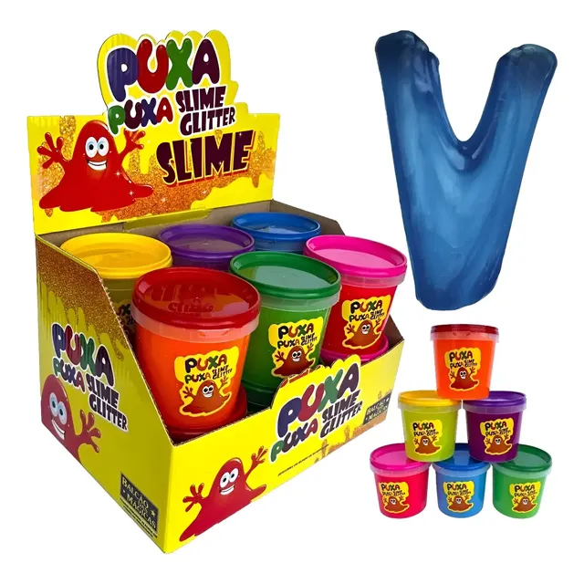 Slime Puxa Puxa com glitter