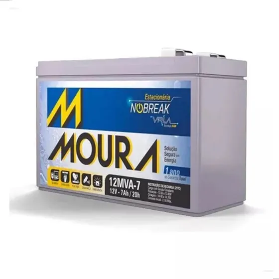 Bateria Nobreak Caixas Eletronicos Mva7 12v 7ah Moura