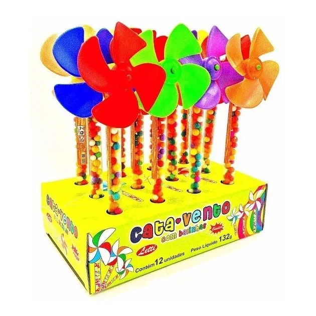 Lembrancinha 12 Brinquedo Catavento Doce Balinha