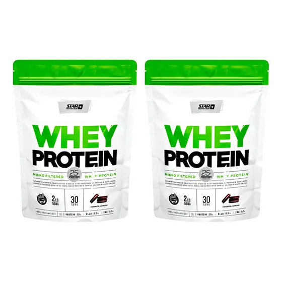 Suplemento en polvo Star Nutrition Proteínas sabor cookies and cream x 908g