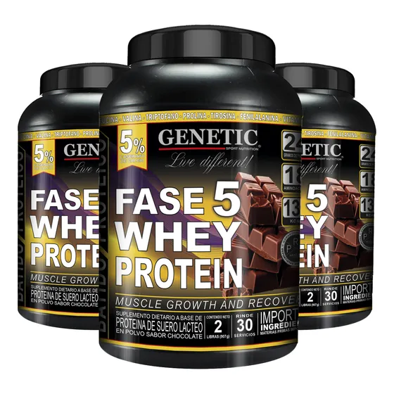 N1 Fase 5 Whey Protein Genetic Crecimiento Muscular Definido