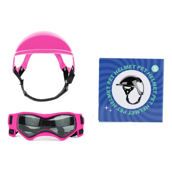 . Capacete Para Motocicleta Para Cães Com Óculos Para Cães