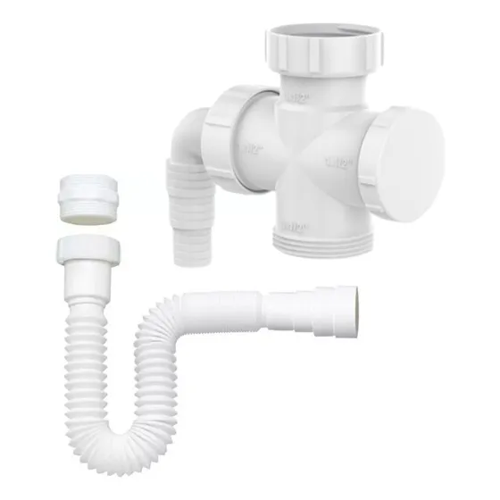Kit Adaptador Cruzeta Máquina Lavar Roupa Ou Louça + Sifão