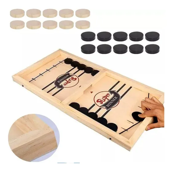 Juego Tejo De Madera Tejo De Mesa Hockey Deslizante Ganga Shop