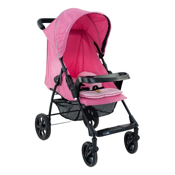Carrinho De Bebê Romano Rosa (0 A 15kg) - Galzerano