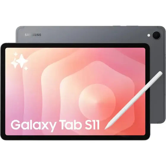 Samsung Galaxy Tab S11 Ai Wifi with Plum, pantalla de 11 pulgadas, batería de 8400 mAh, cámara de 13 megapíxeles, almacenamiento de 128 GB, RAM de 12 GB, color gris.