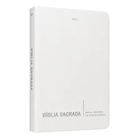 Bíblia Sagrada Capa Luxo Branca Nvi Modelo Ultrafino Slim