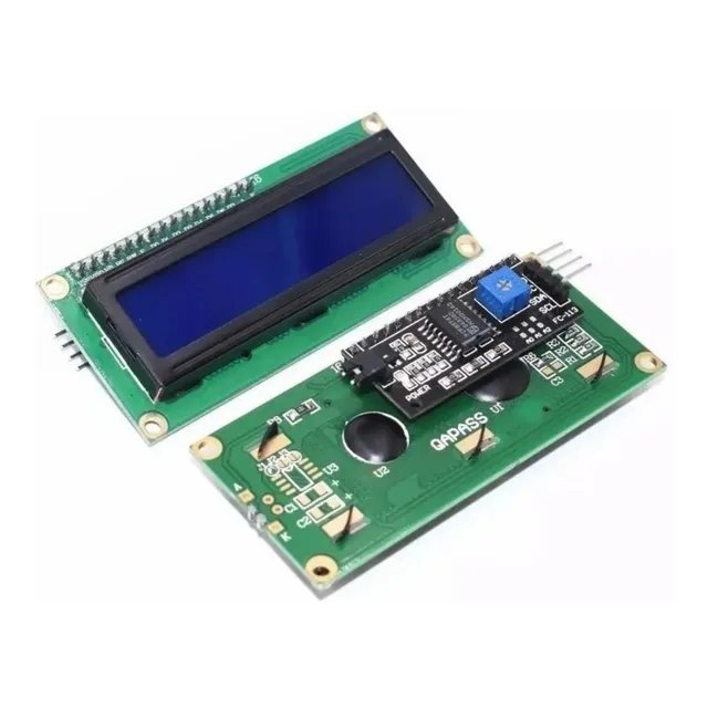 Display Lcd Pantalla 16x2 1602 Fondo Azul + Interfaz 12c