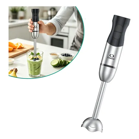 Mixer De Mão Portátil 2 Velocidades 260w Aço Inox 304 Aço Inoxidável-127v 127v