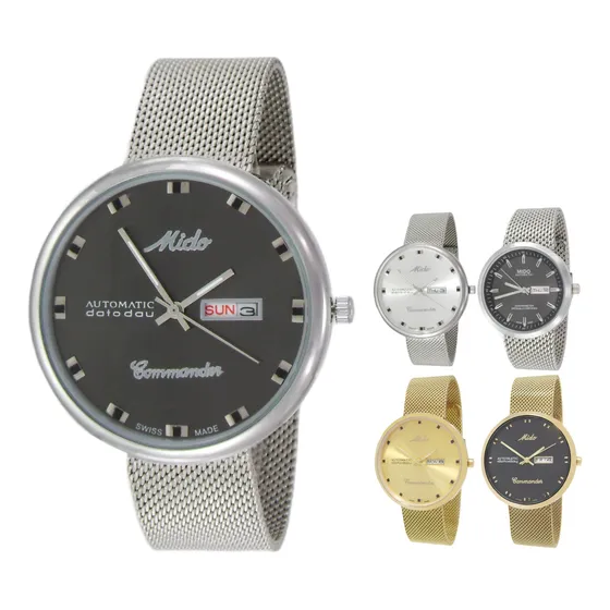 Reloj En Acero Inoxidable Contra Agua Con Fechador Estuche T